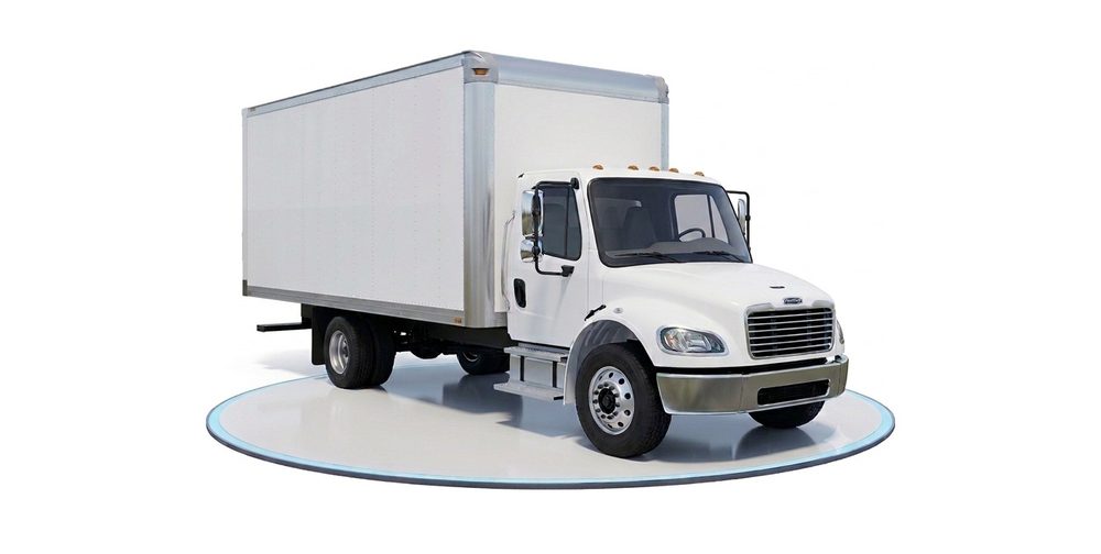 Large straight box truck
